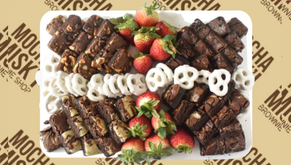 Misk'i Brownie Platter - Brownies, Fruits & Pretzels