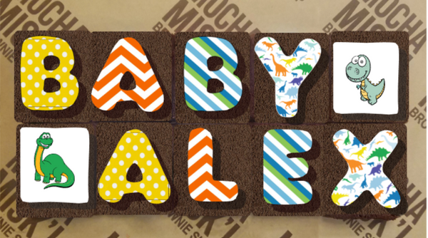 Misk'i Brownie Message - Baby Name Brownie Message