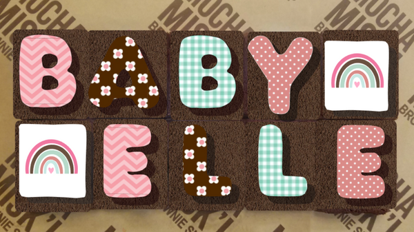 Misk'i Brownie Message - Baby Name Brownie Message