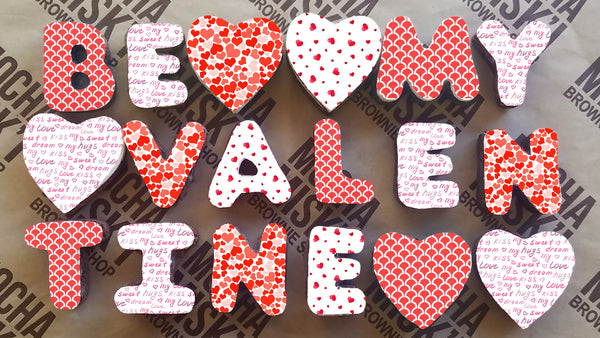 Misk'i Brownie Message - Be My Valentine Pastels