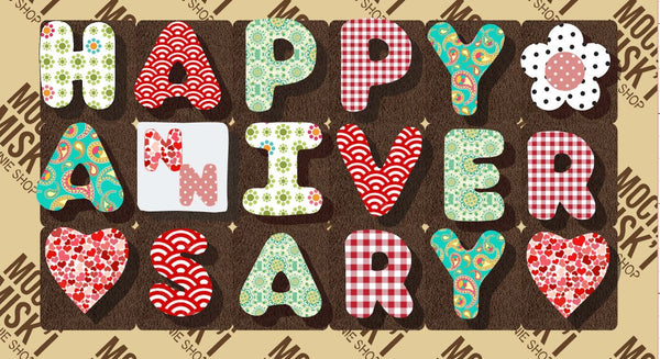 Misk'i Brownie Message - Happy Anniversary