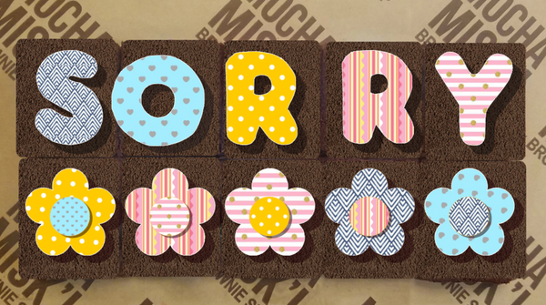 Misk'i Small Brownie Message - I'm Sorry