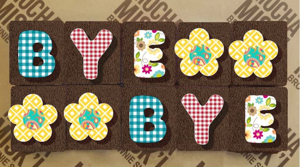 Misk'i Small Brownie Message - Bye bye