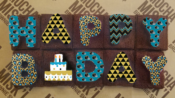 Misk'i Brownie Message - Happy B-Day -Jaguars