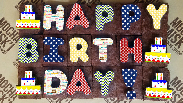 Misk'i Brownie Message - Happy Birthday