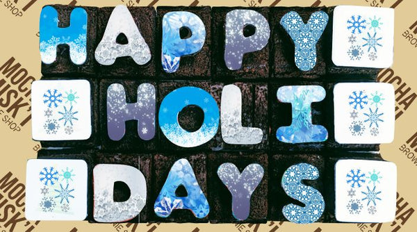 Misk'i Brownie Message - Happy Holidays